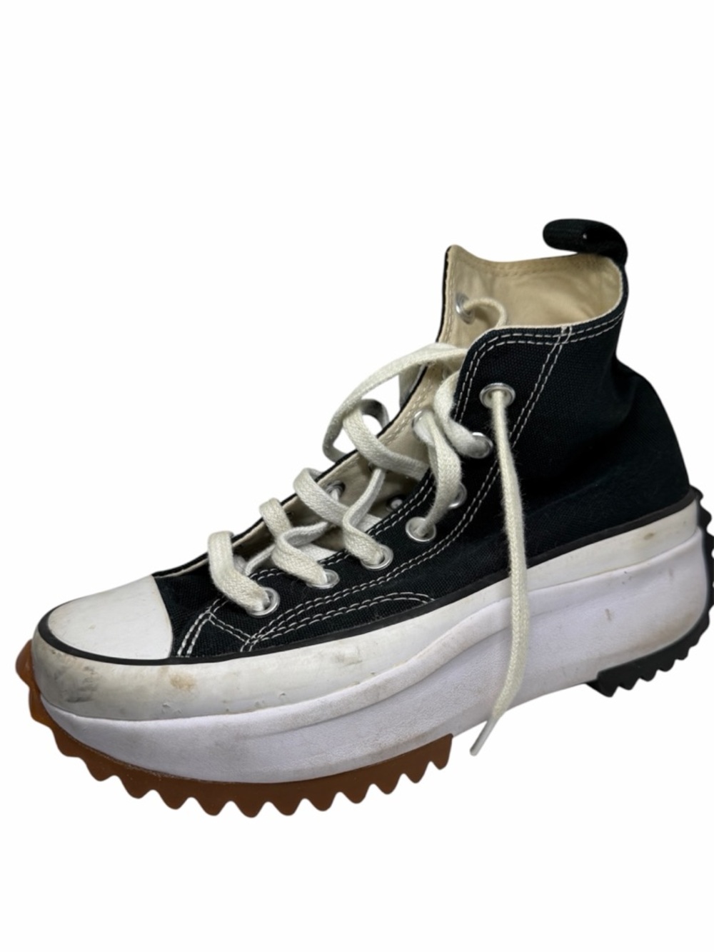 Converse All Stars Run Star Hike Platform Sneakers Black White - Picture 6 of 14